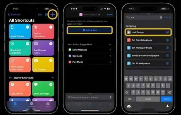 随县苹果14锁屏维修店分享iPhone14升级iOS16.4后如何创建锁屏快捷方式 